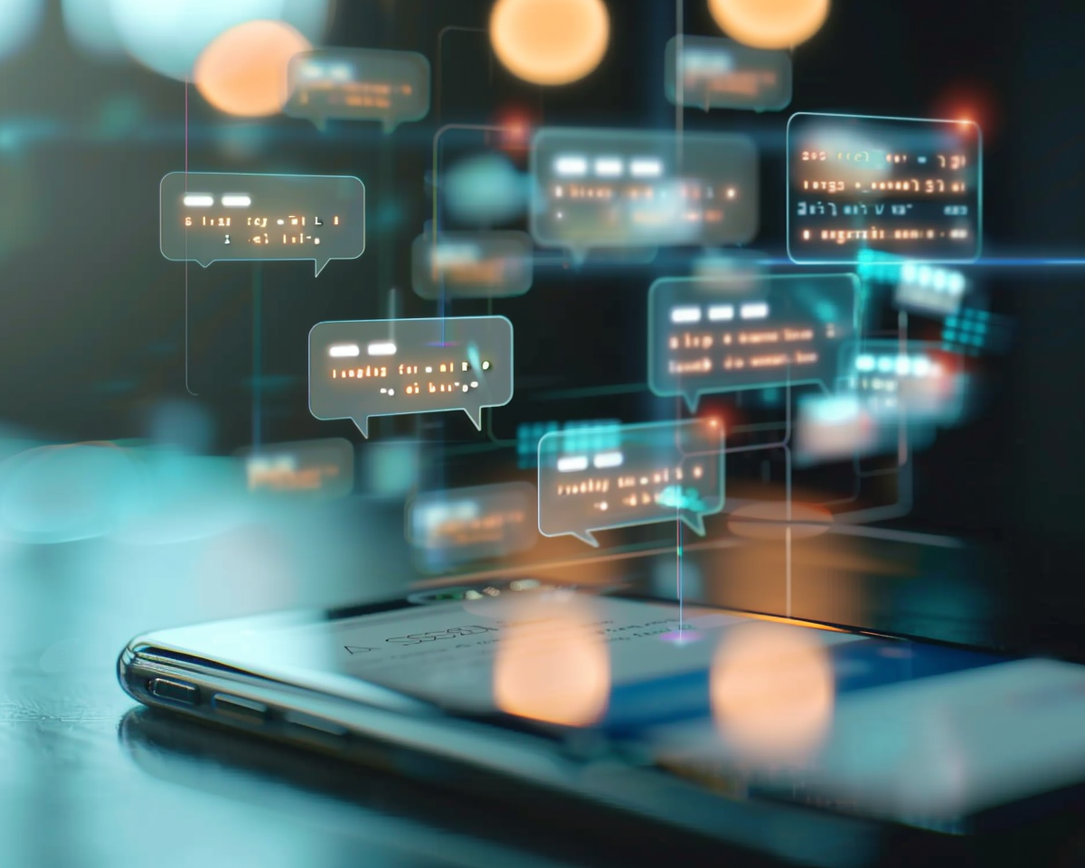 Image de messages SMS personnalisés sur un téléphone