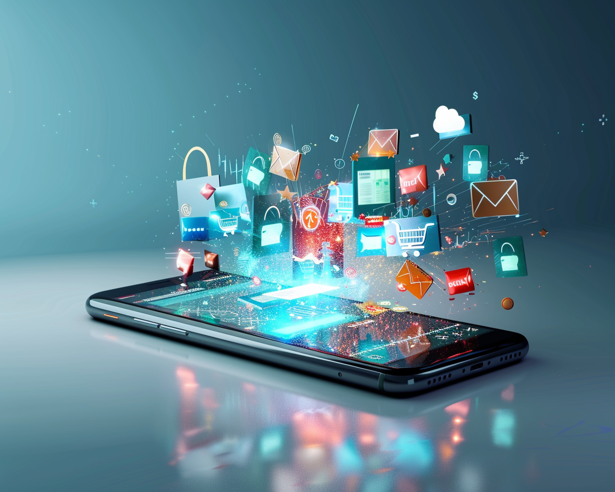 Image de commerce mobile activé par SMS