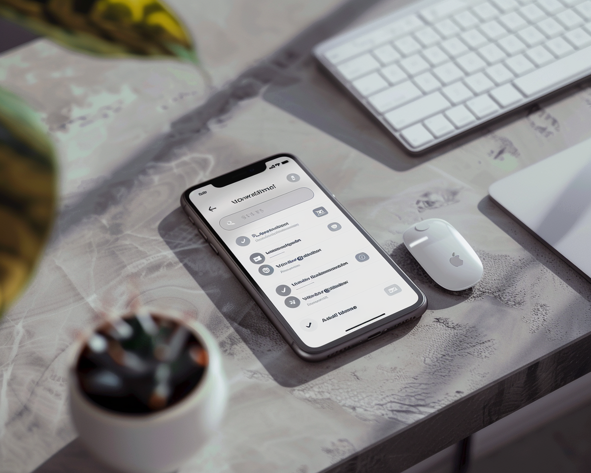 Image de réponses automatiques configurées sur un téléphone