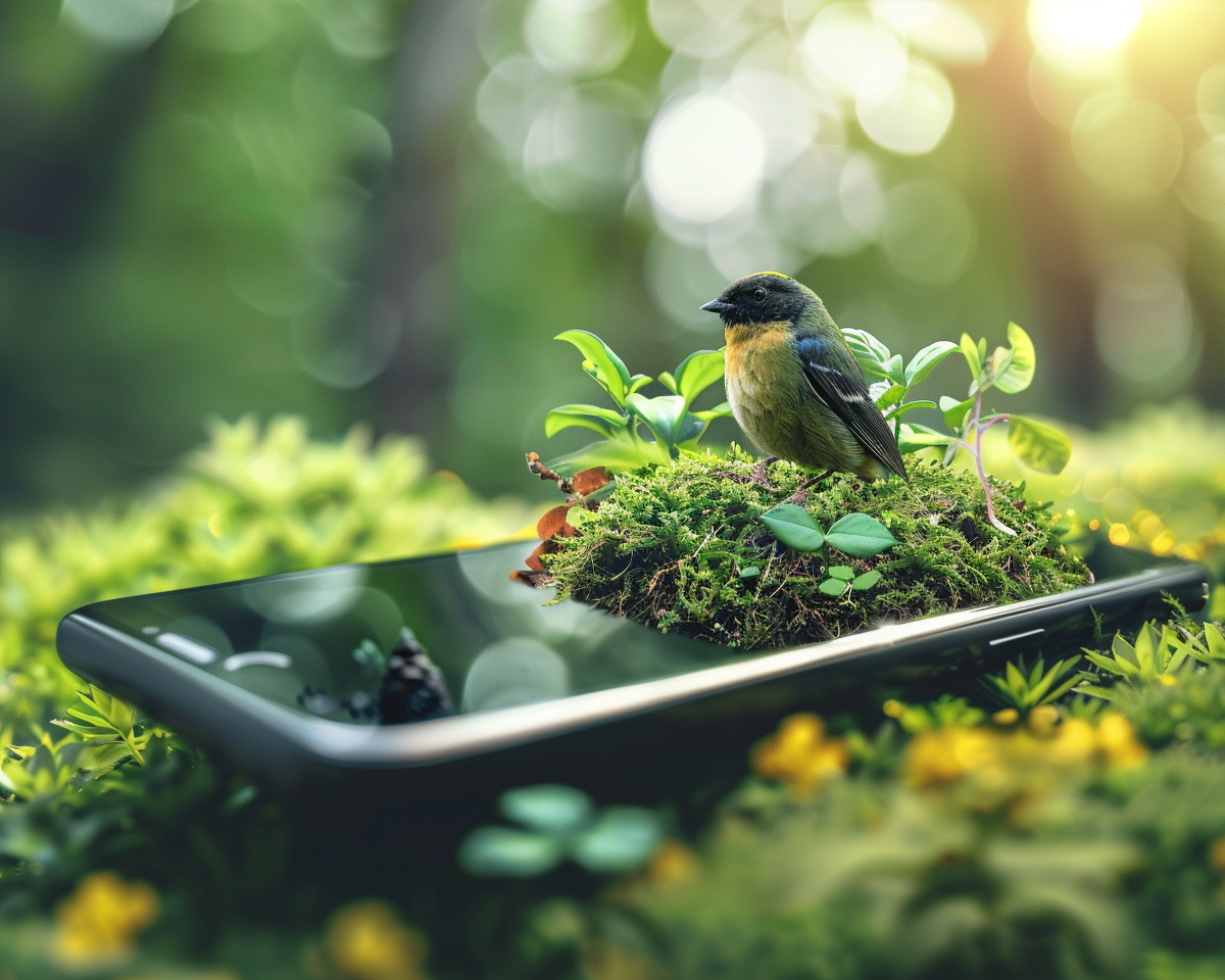 Image symbolisant l'écologie et le marketing SMS